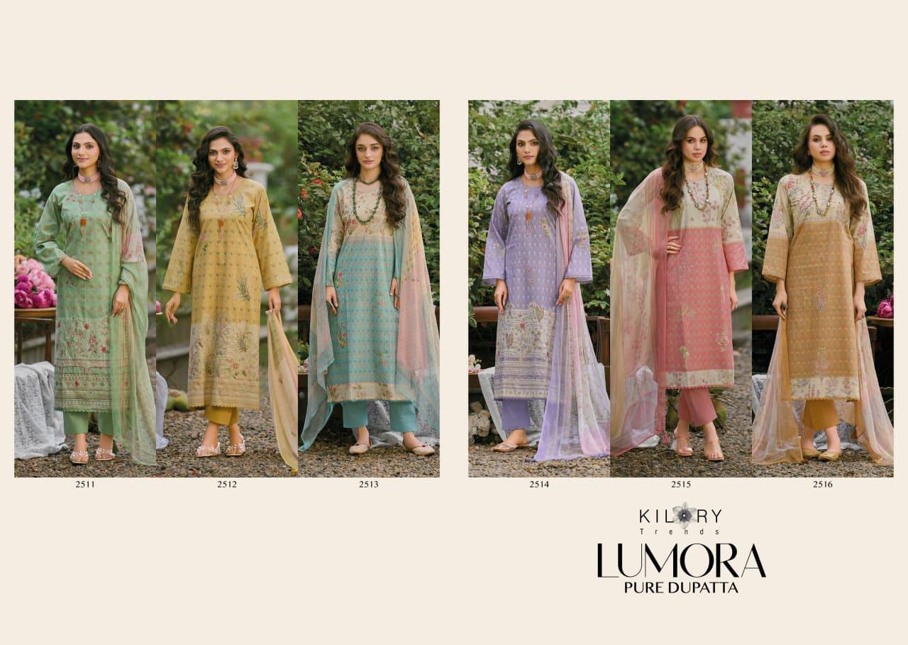 LUMORA By KILORY TRENDS 2511 To 2516 Series Stylish Beautiful Colourful PURE LAWN COTTON Dresses At Wholesale Price